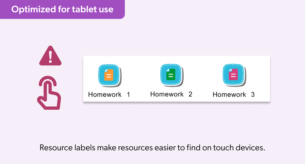 Optimized for tablet use