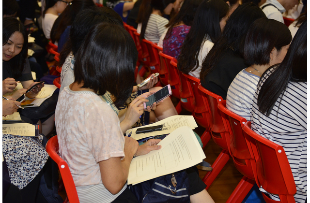 Teachers actively participating in e-learning tasks prepared by Dr Sze