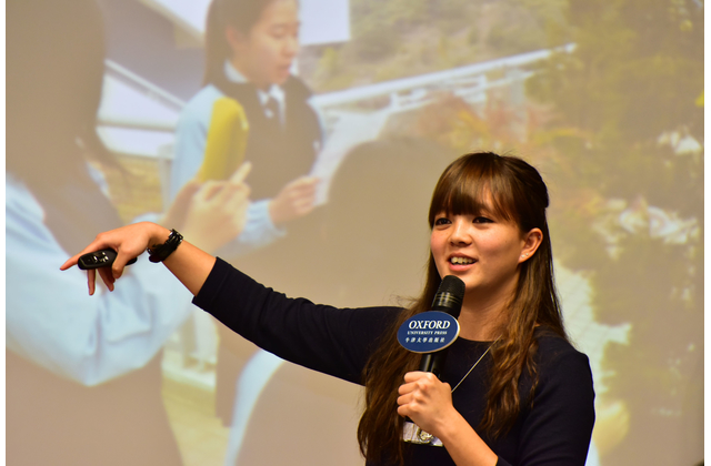 Ms Leung describes how her e-learning lessons help students use English
