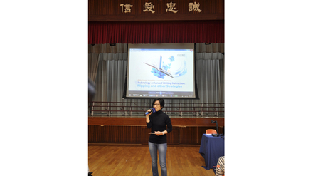 OUP Publishing Director Christine Chau making opening remarks