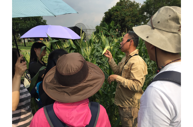 歐羅有機農場主人與老師分享有機農耕作的心得