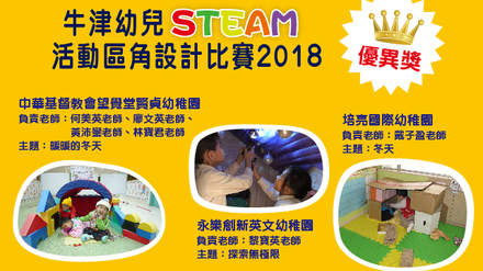 Merit Award - CCC Mongkok Church Jeannette Kindergarten, Jonathan Innovative English Kindergarten, Brightland International Kindergarten 