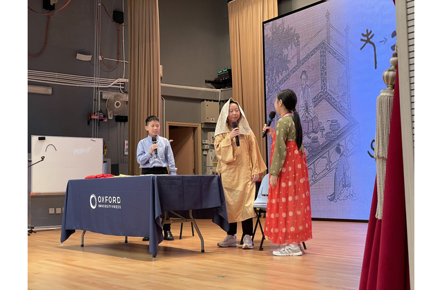 The students demonstrated impressive creativity and English skills in their presentations. 