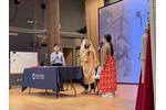 The students demonstrated impressive creativity and English skills in their presentations. 